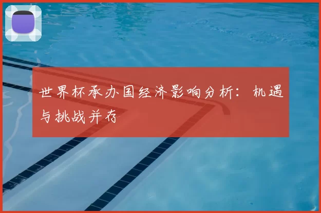 世界杯承办国经济影响分析:机遇与挑战并存