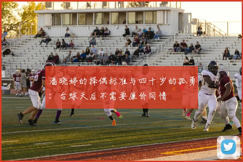 潘晓婷的择偶标准与四十岁的孤勇:台球天后不需要廉价同情