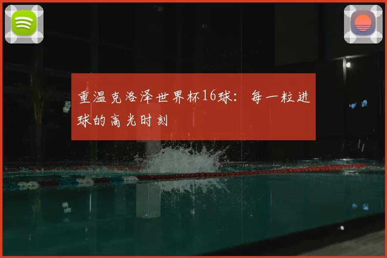 重温克洛泽世界杯16球：每一粒进球的高光时刻